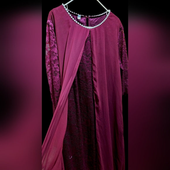 ROTITA Lace Stitching Chiffon Pearl 3/4 Sleeve Dress, Size 2X - Picture 5 of 8